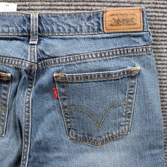 Levi's 515 Bootcut Jeans Women's 30x30 Blue Stretch Mid Rise - Picture 5 of 6